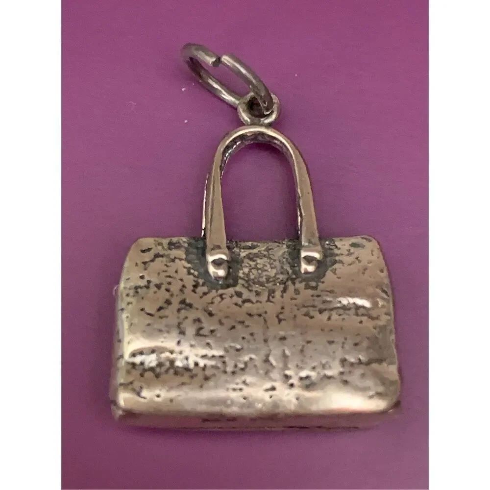 .925 Purse Briefcase Vintage Sterling Silver Jewelry Charm #purse collectors.